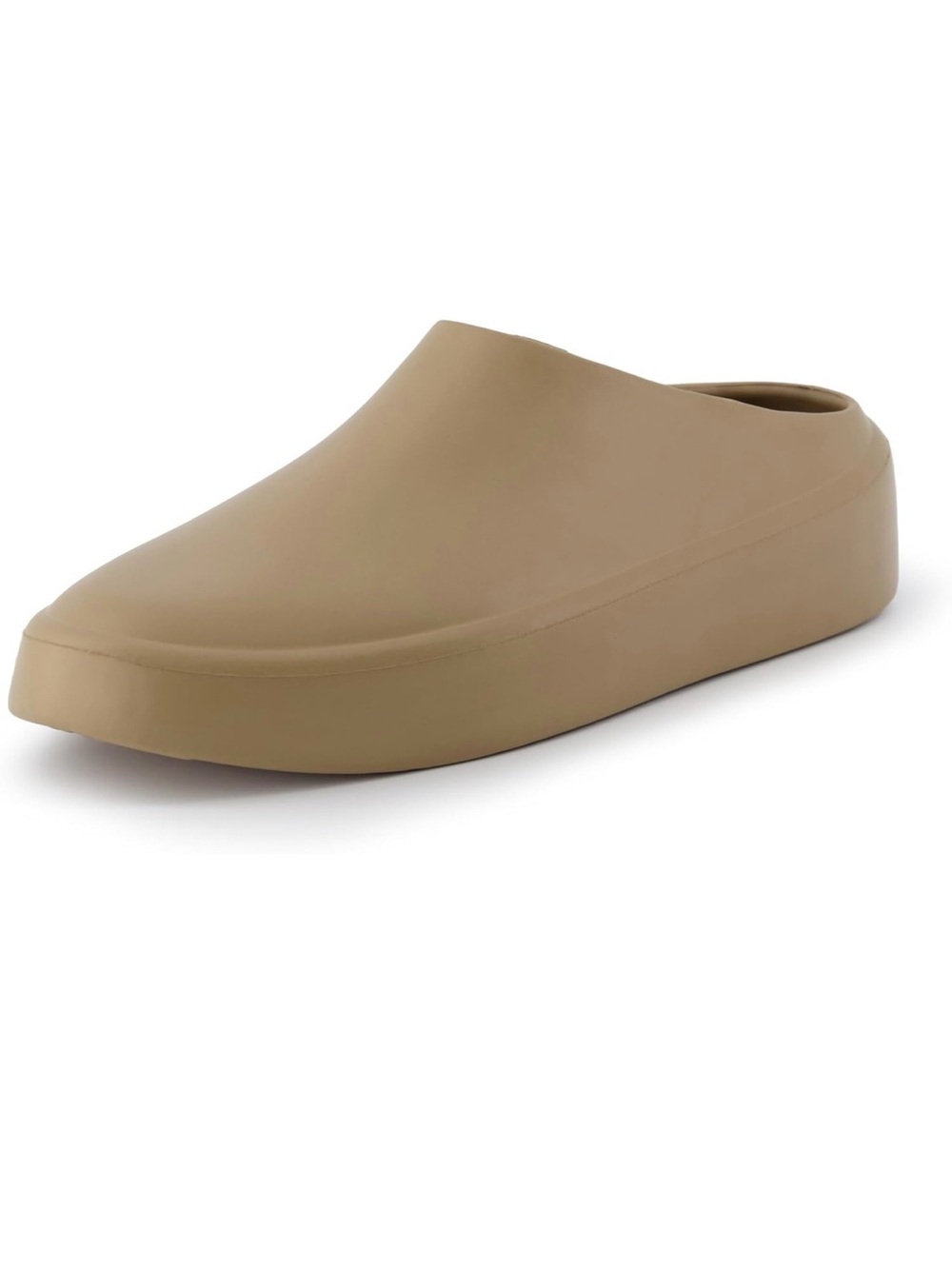 Streamlined Slip-On Mule in Warm Beige